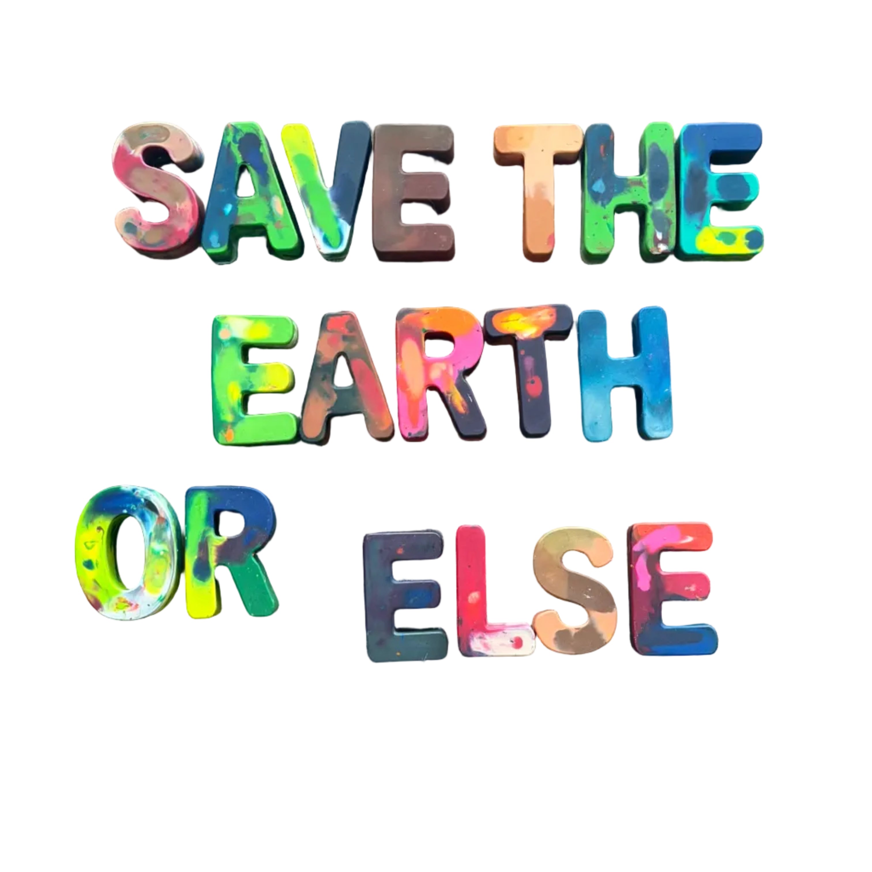 “Save Earth” Custom Crayons