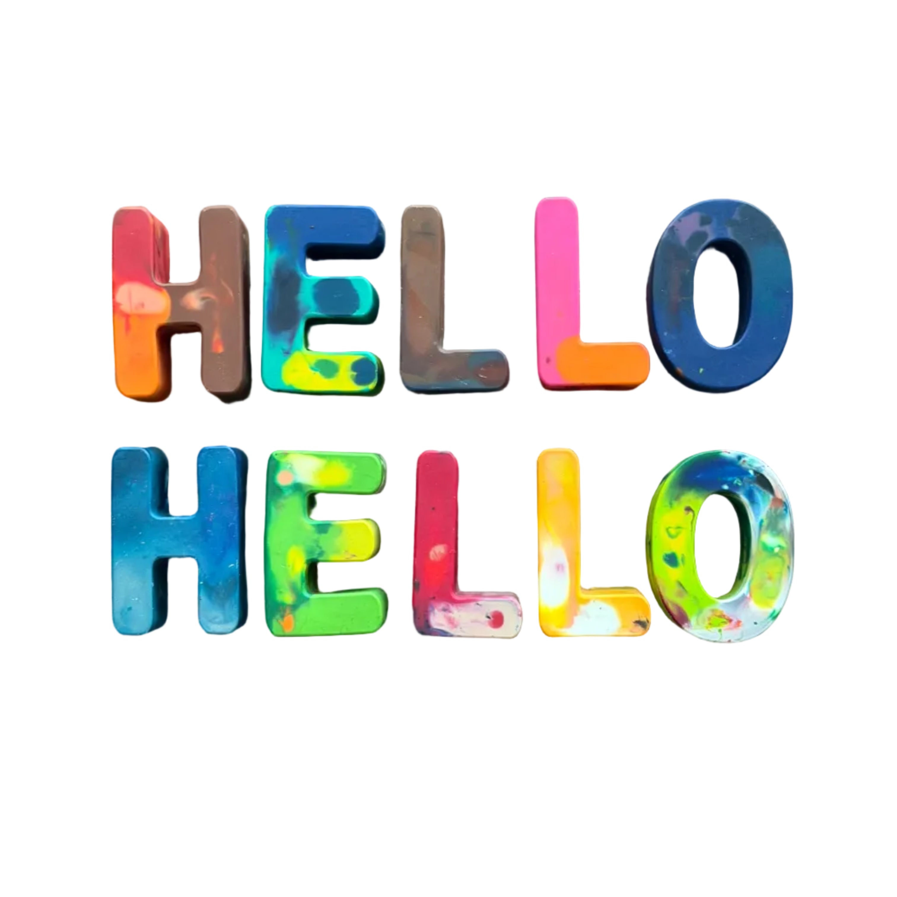 “Hello” Custom Crayons